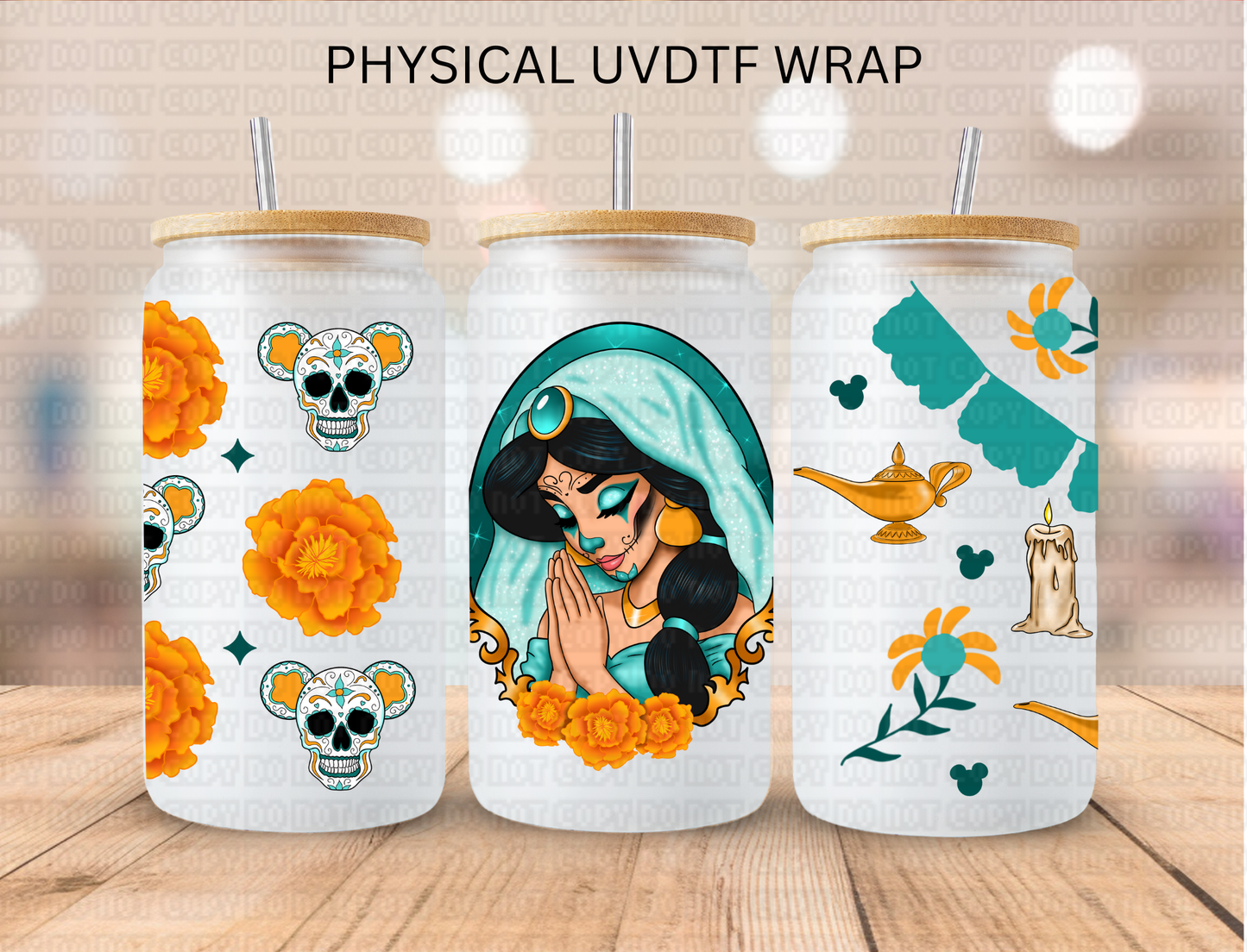 DOTD Day Of Dead Jaz Princess - 16 oz / 20 oz Libby UV DTF