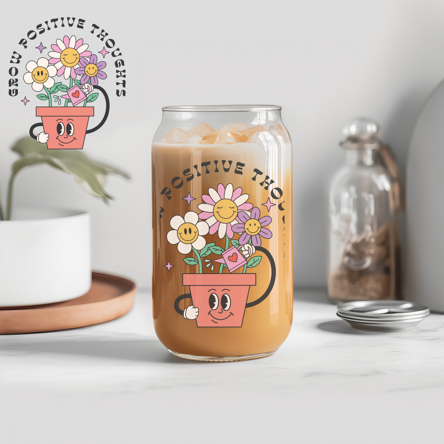 Grow Positive Thoughts - UVDTF decals