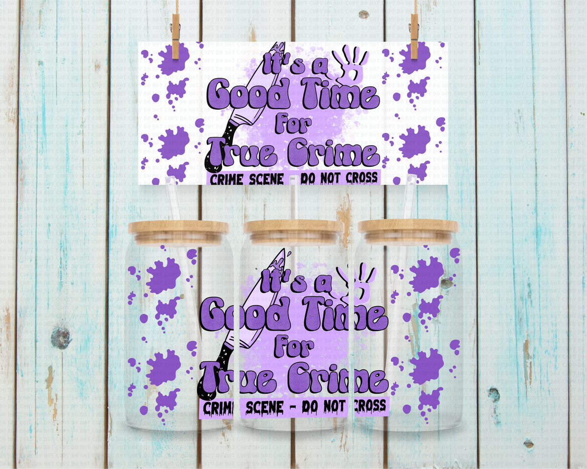 Halloween Purple True Crime - 16 oz / 20 oz Libby UV DTF Wrap CStage EXCLUSIVE