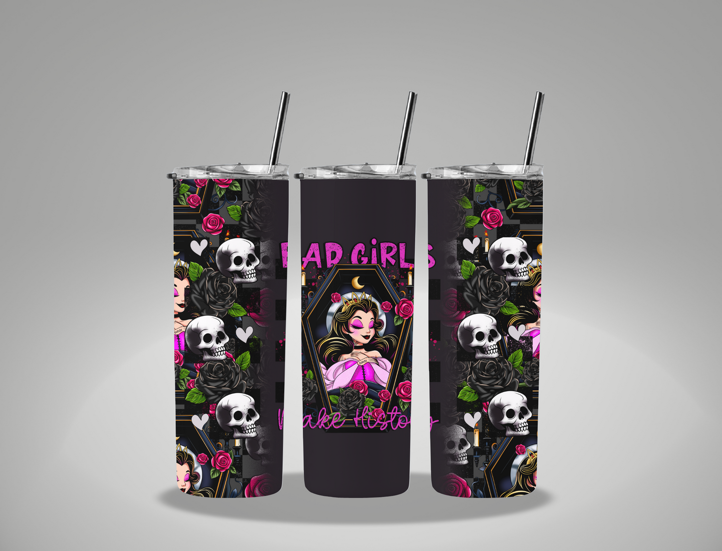 Bad Girls Collection Dark Sleeping Princess - 20oz Skinny Tumbler Wrap CSTAGE EXCLUSIVE