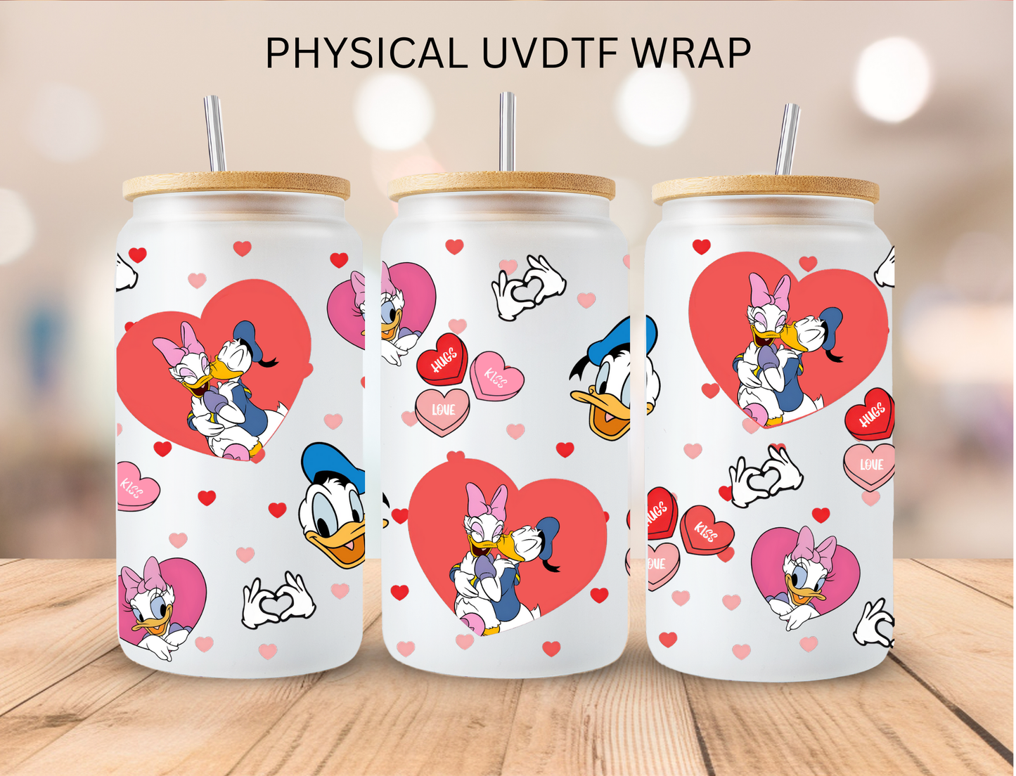 Valentines Duck Love - 16 oz / 20 oz Libby UV DTF Wrap