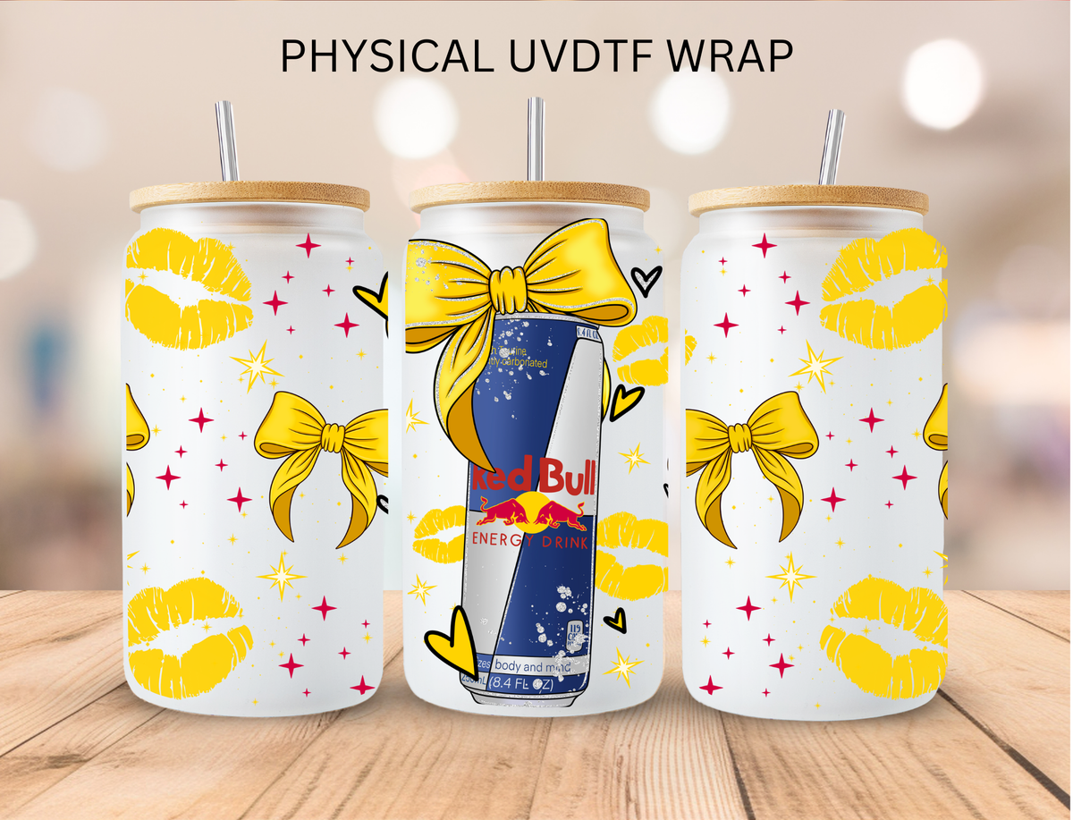Bull Energy Drink - 16 oz / 20 oz Libby UV DTF