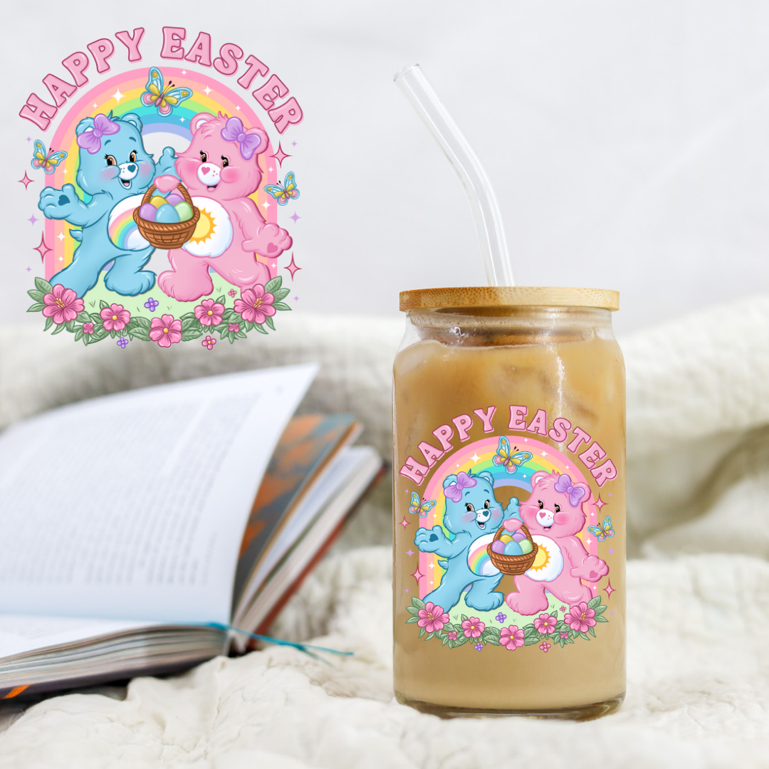 Happy Easter Colorful Bears - UV DTF Libby Decal Gravitee Exclusive