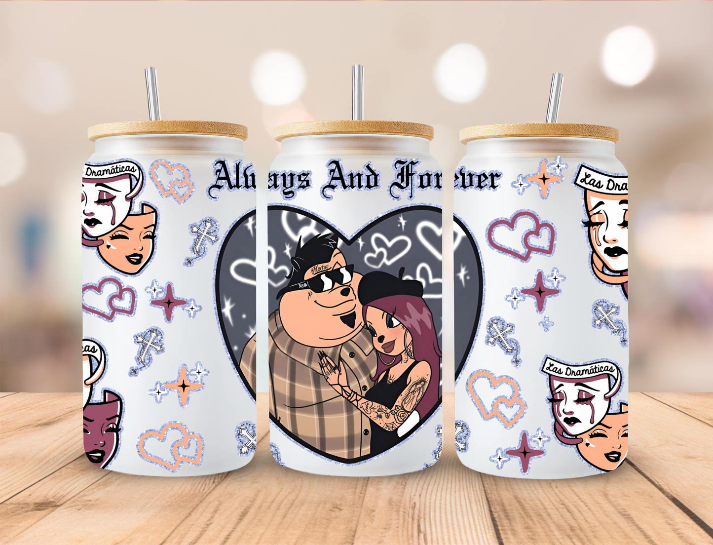 Chicano Dog Always And Forever - 16 oz / 20 oz Libby UV DTF Wrap