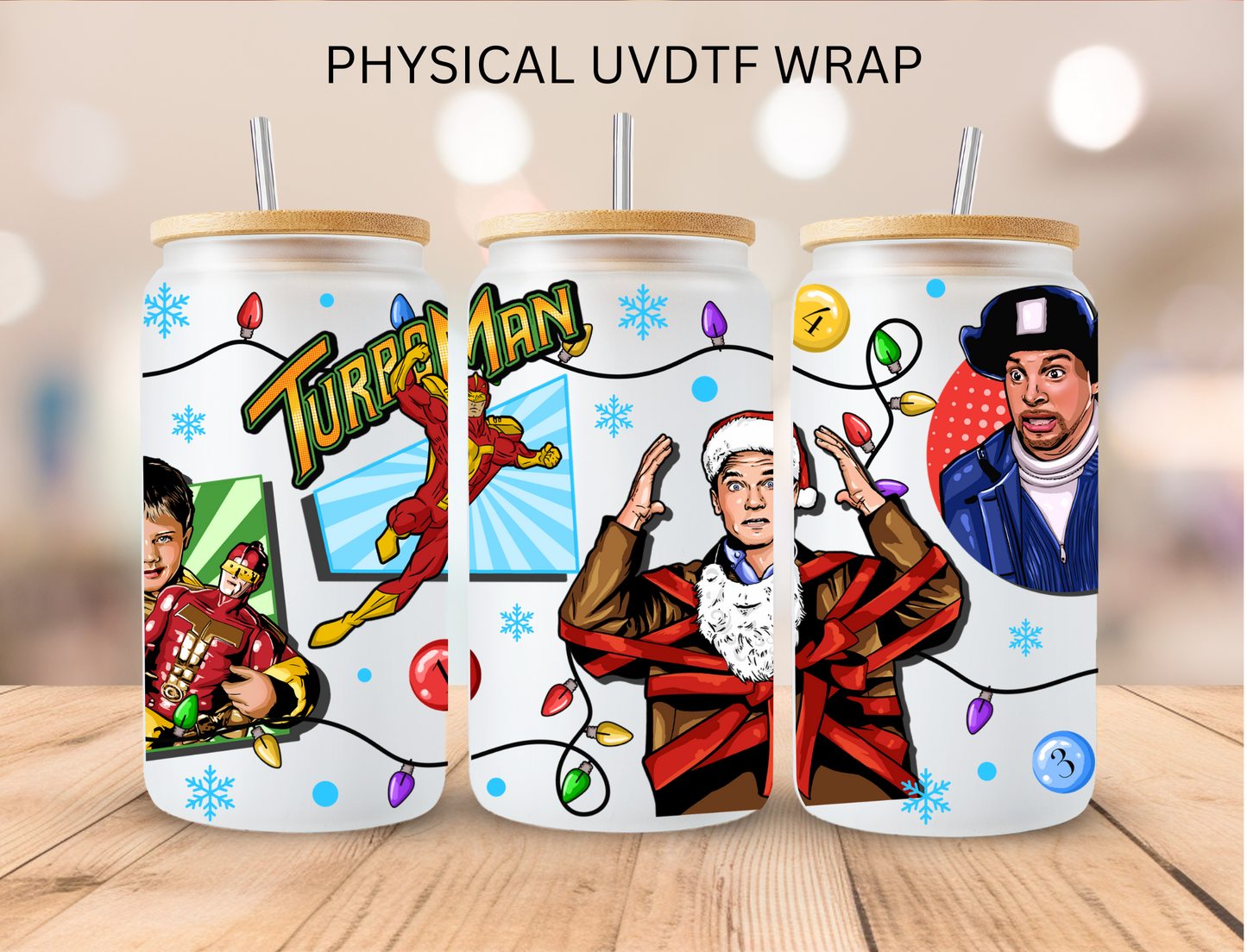 Christmas Turbo Man - 16 oz / 20 oz Libby UV DTF