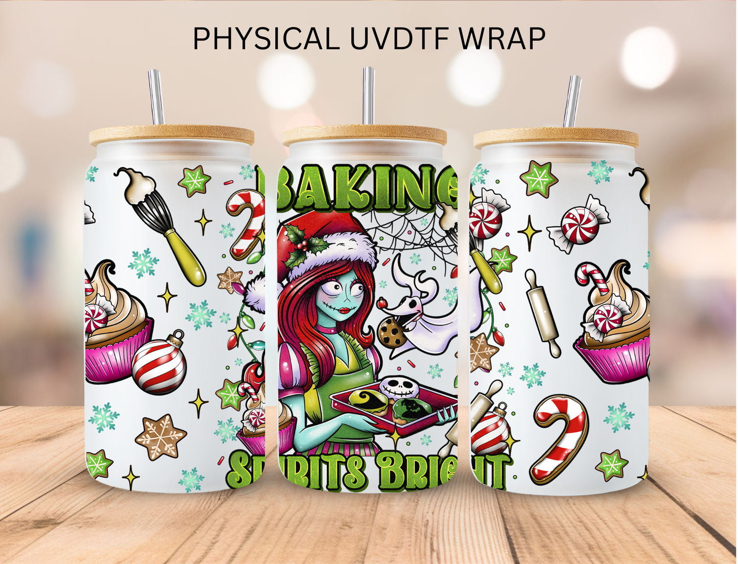 Christmas Pumpkin Queen Baking Spirits Bright - 16 oz / 20 oz Libby UV DTF