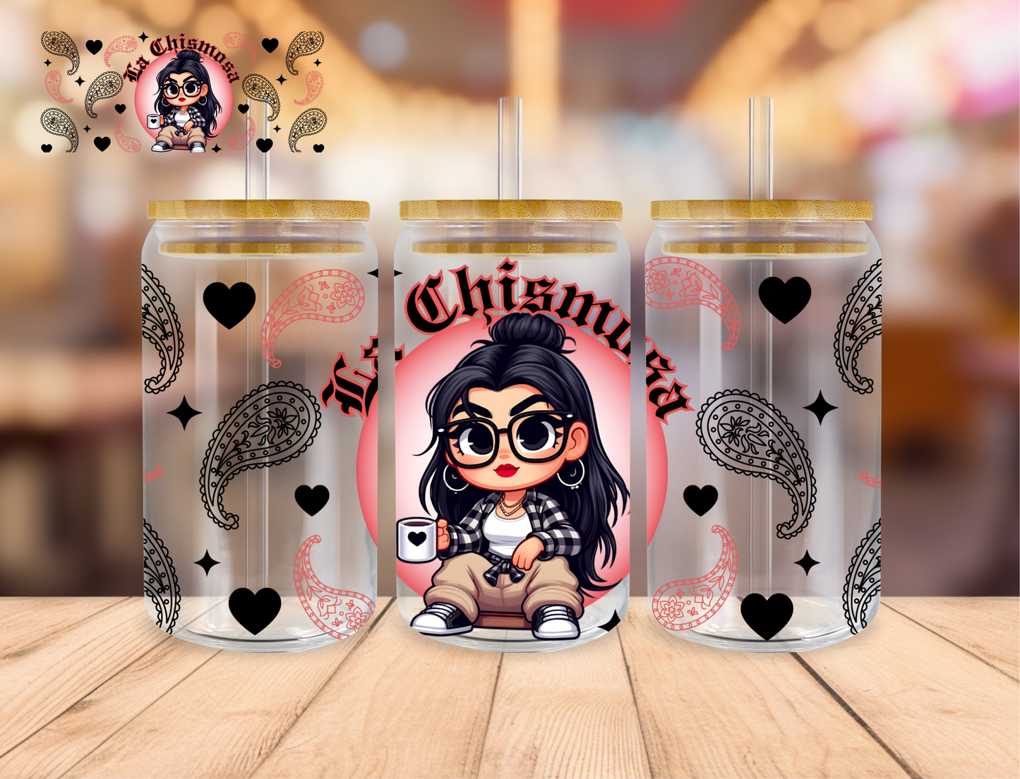 La Chismosa - 16 oz / 20 oz Libby UV DTF Wrap