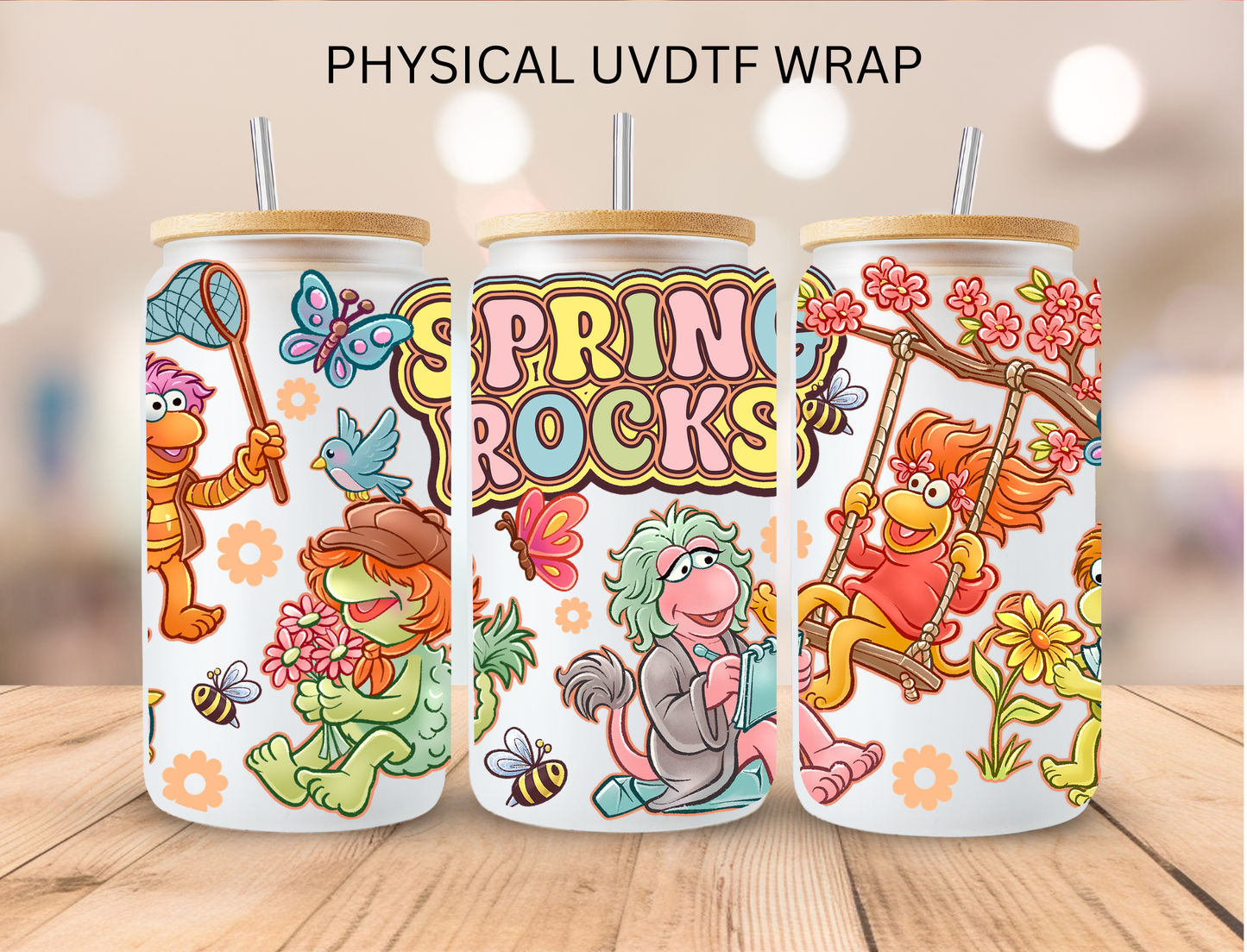 Spring Rocks - 16 oz / 20 oz Libby UV DTF