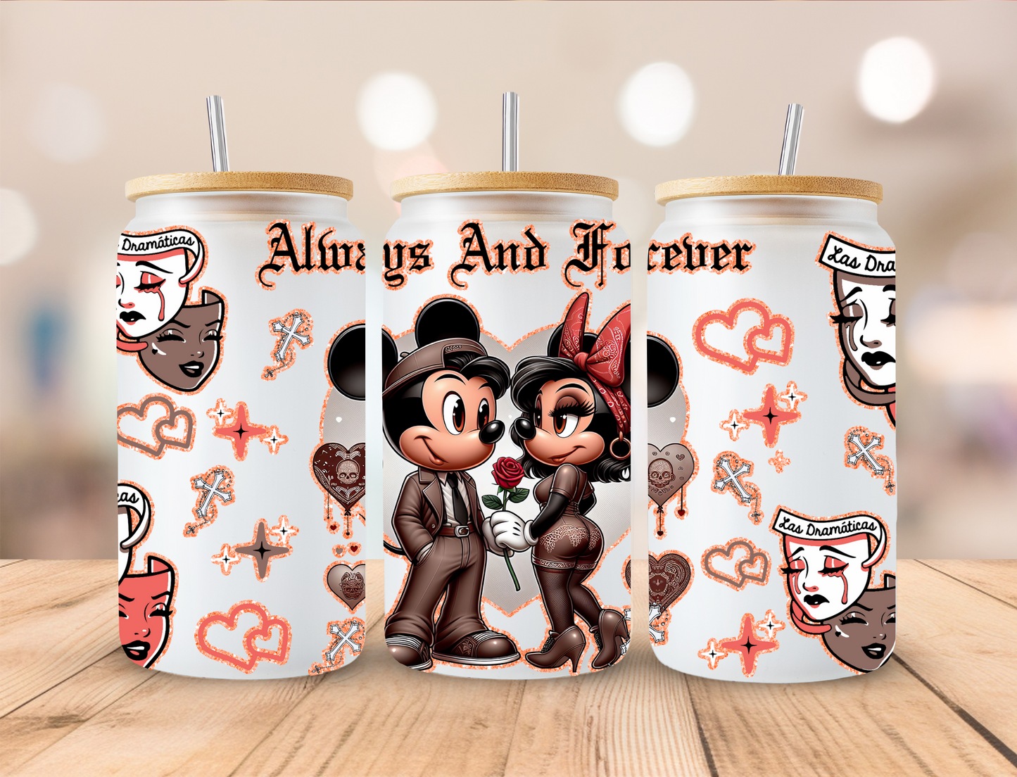 Mouse Always And Forever - 16 oz / 20 oz Libby UV DTF Wrap