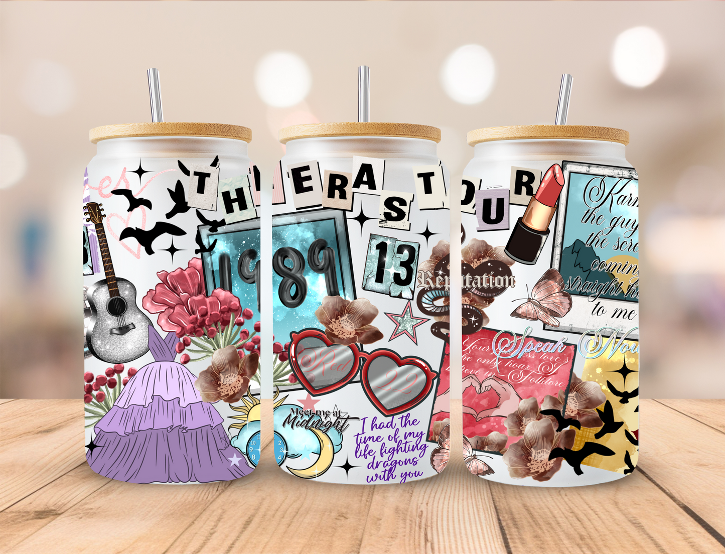 Eras Tour 1989 Taylor - 16 oz / 20 oz Libby UV DTF Wrap EXCLUSIVE DESIGN