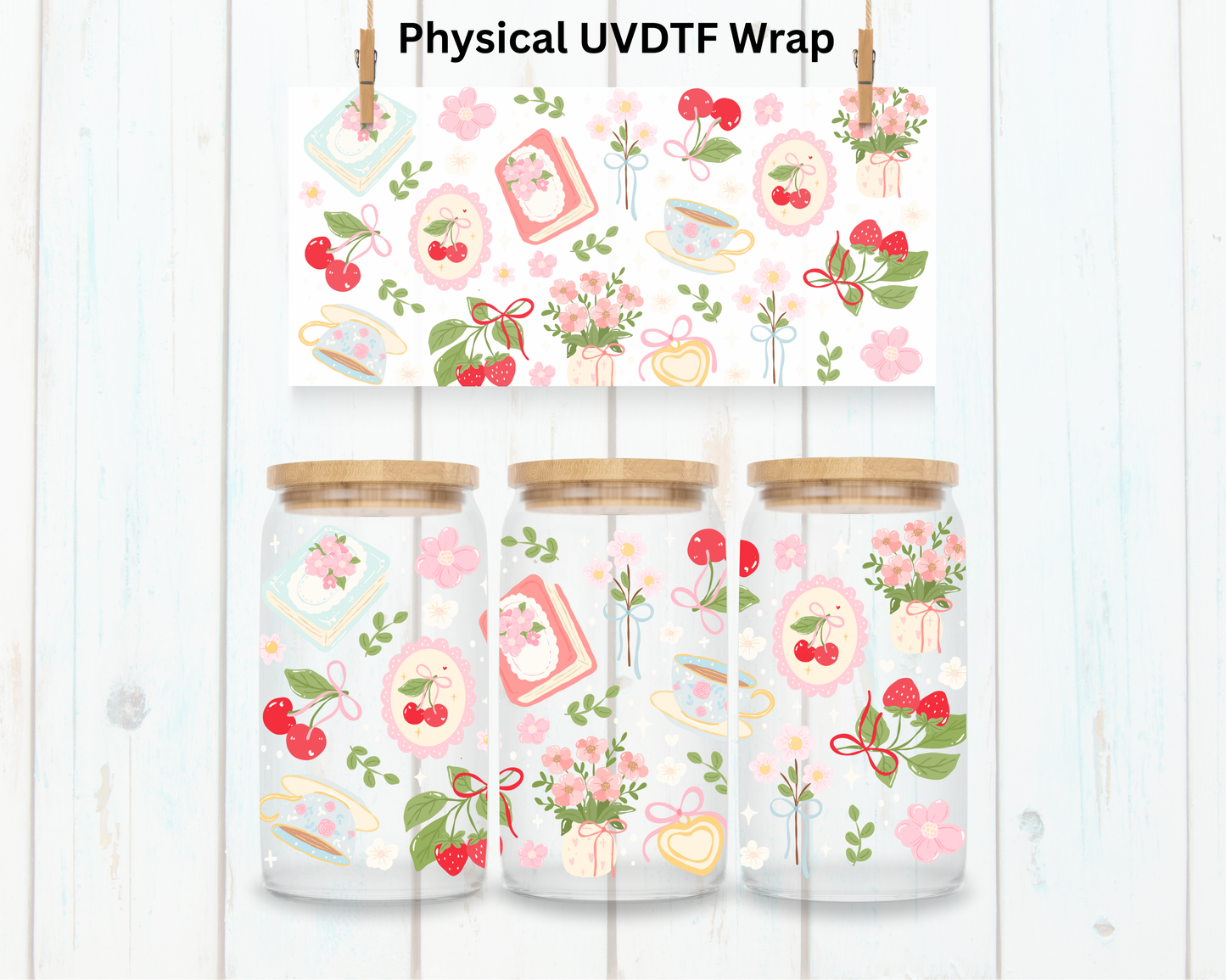 Berries and Cherries Floral - 16 oz / 20 oz Libby UV DTF