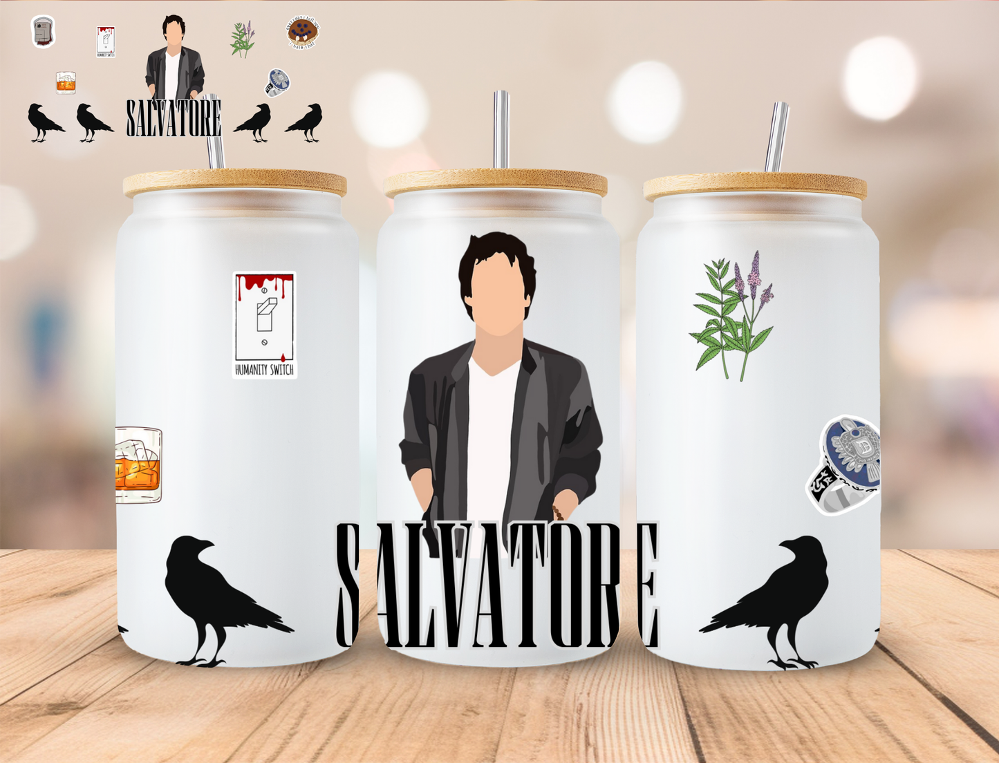 Vampire Salvator - 16 oz / 20 oz Libby UV DTF Wrap