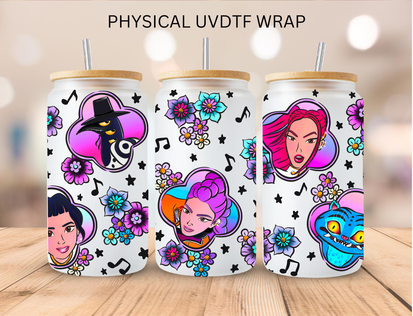 K POP Version 07 - 16 oz / 20 oz Libby UV DTF Wrap