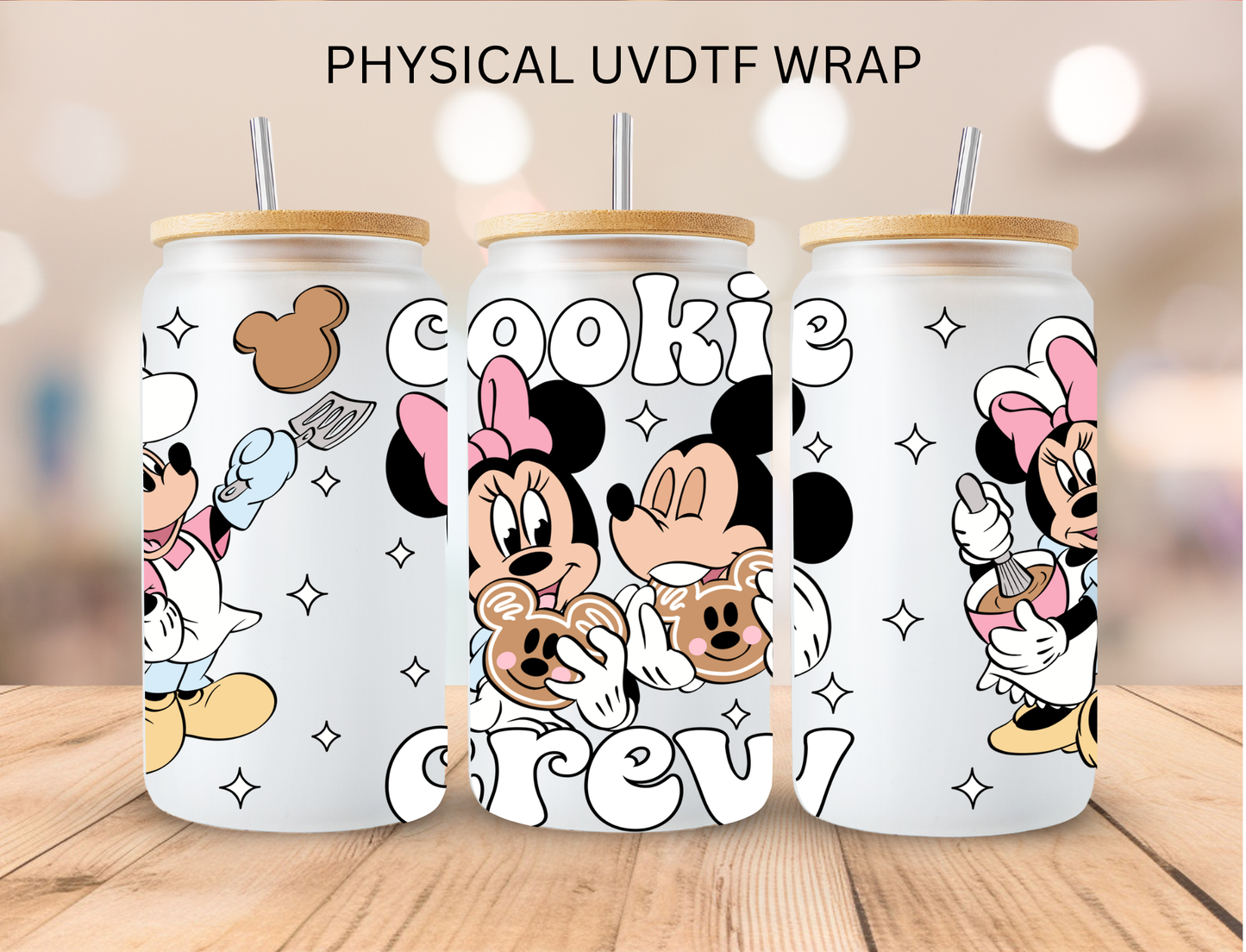 Christmas Mouse Cookie Crew - 16 oz / 20 oz Libby UV DTF Wrap