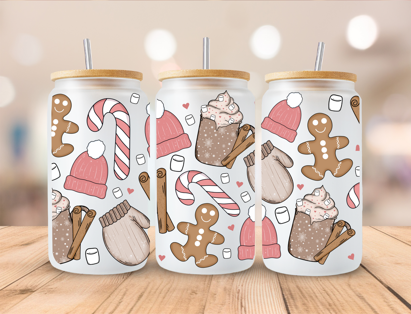 Christmas Goodies - 16oz Libby UV DTF Wrap RTS