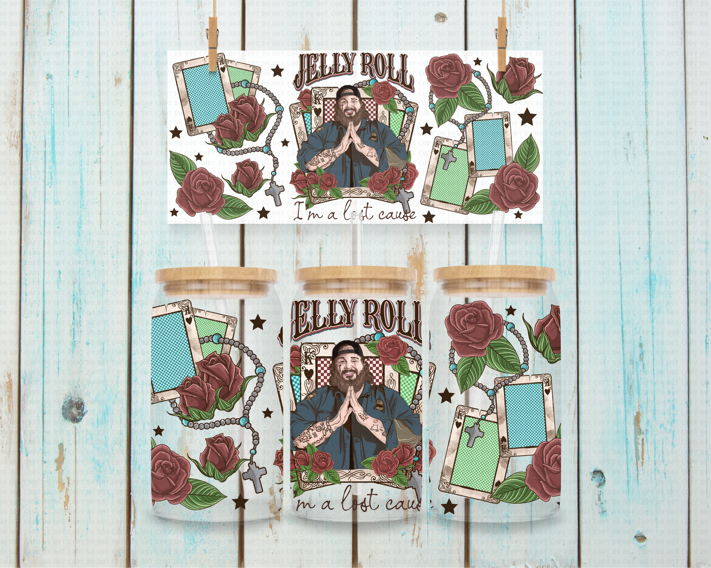 J R - 16 oz / 20 oz Libby UV DTF Wrap AGCM EXCLUSIVE DESIGN