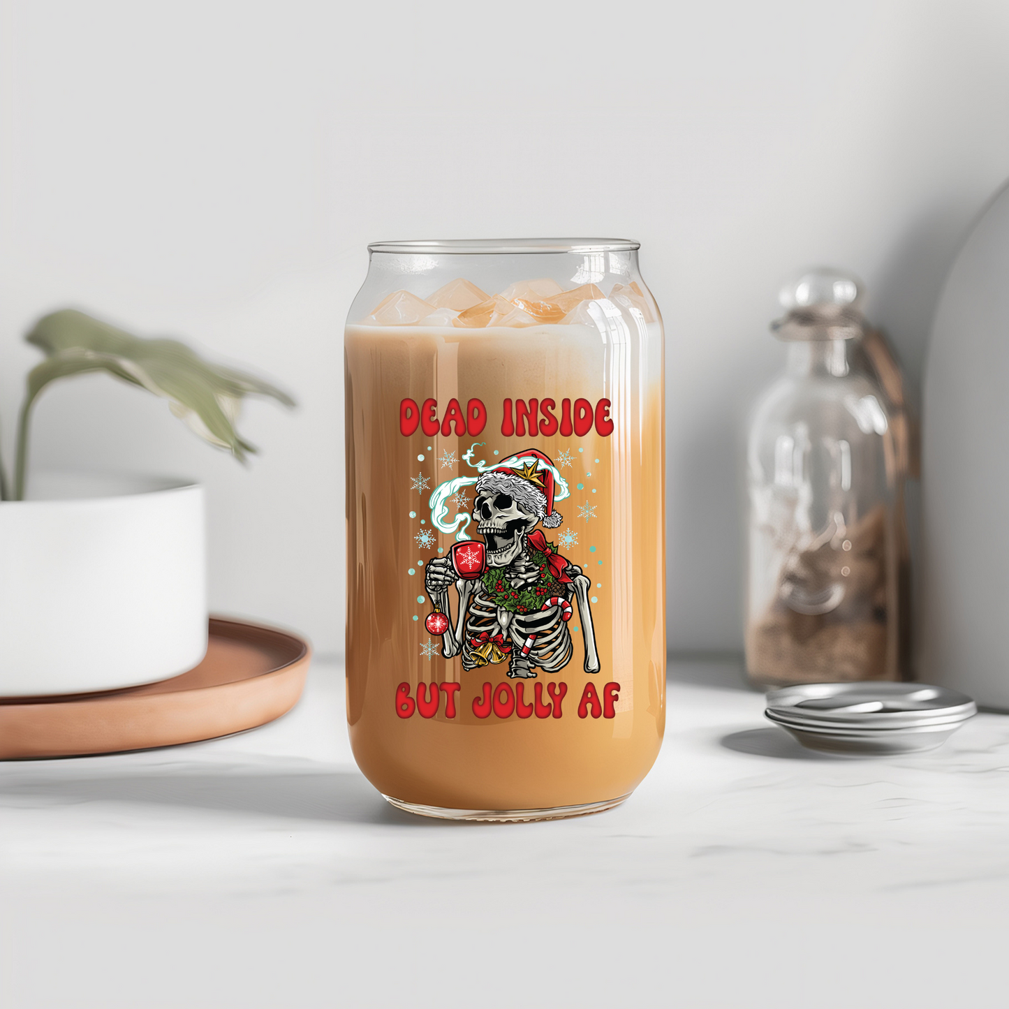 Christmas Dead Inside But Jolly AF - UVDTF Decals