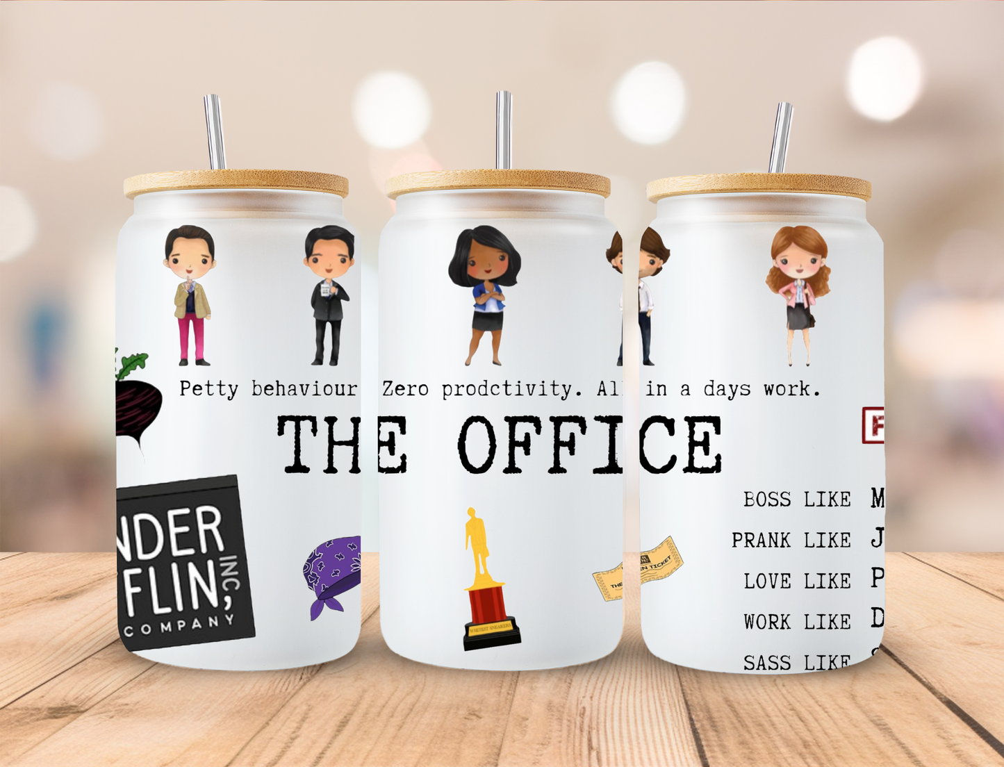 The Office - 16 oz / 20 oz Libby UV DTF Wrap