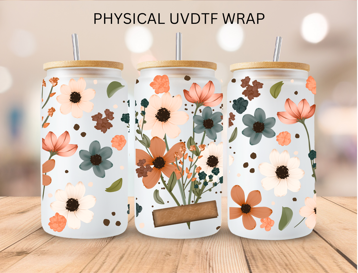 Fall Floral - 16 oz / 20 oz Libby UV DTF
