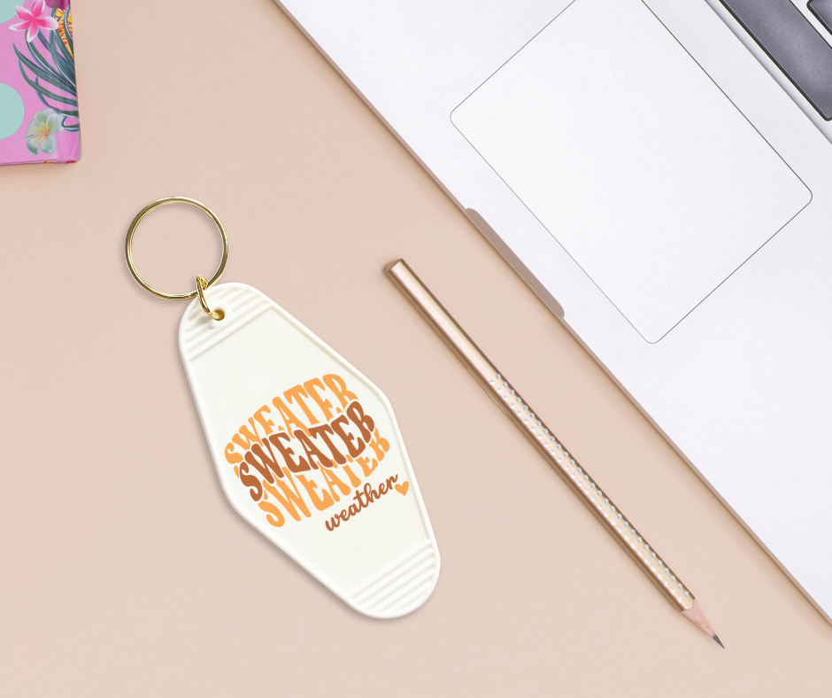 Sweater Weather - UVDTF Motel Keychain Set Of 6 RTS
