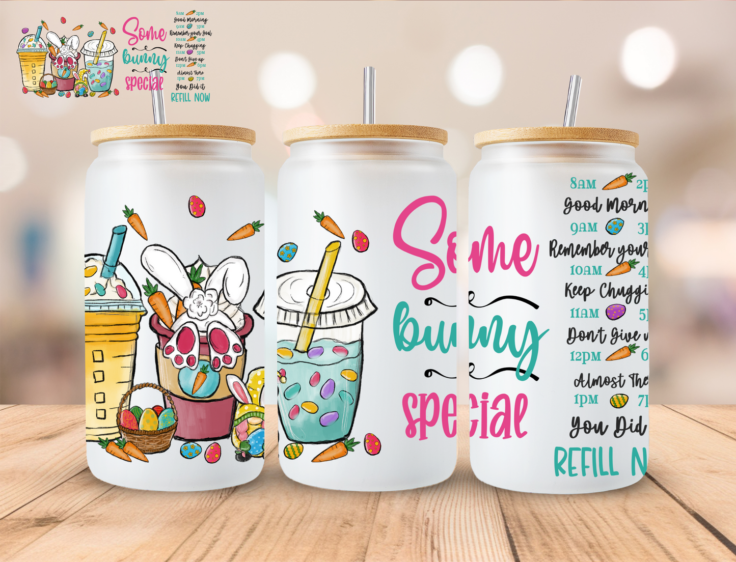 Some Bunny Special - 16 oz / 20 oz Libby UV DTF Wrap