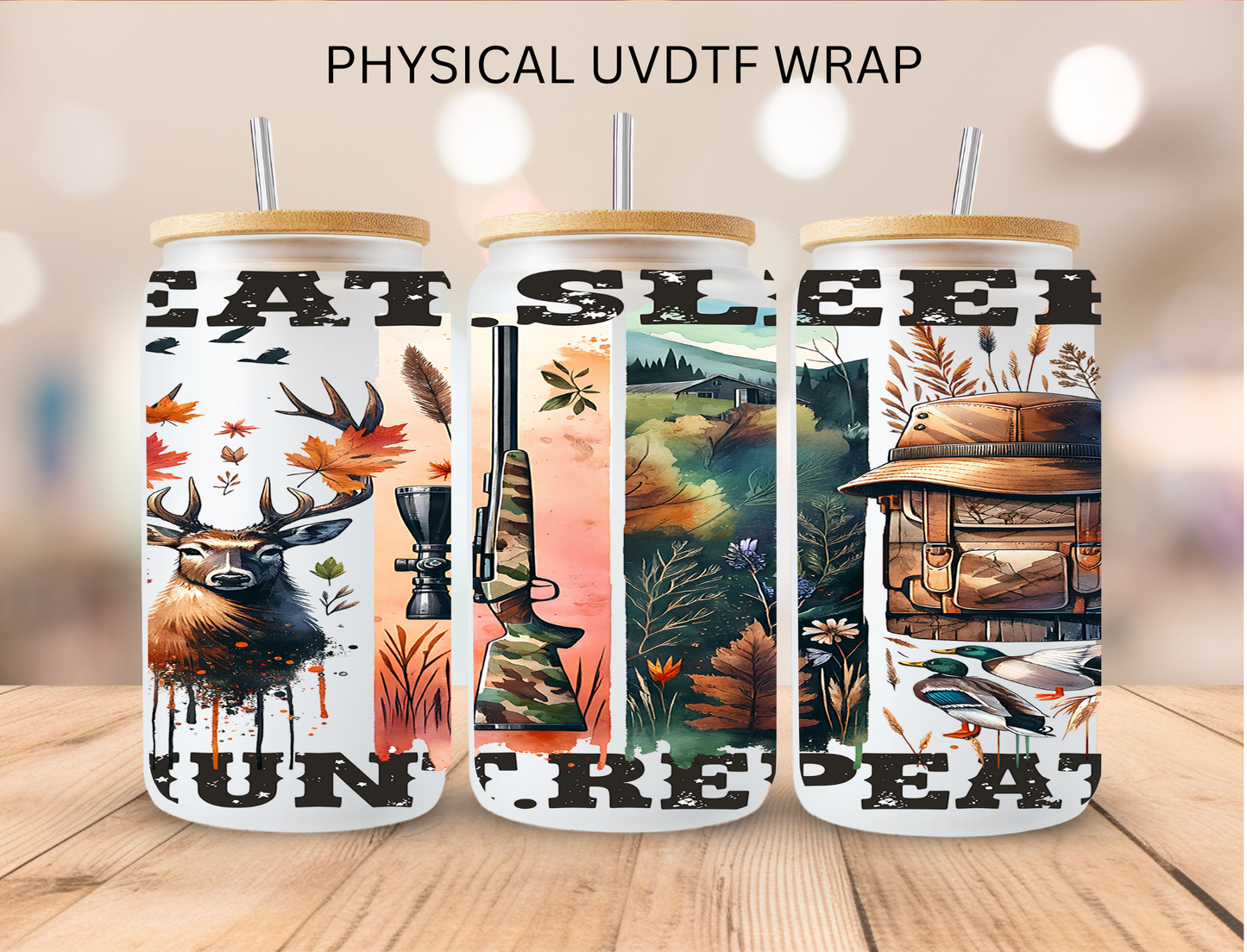 Eat Sleep Repeat - 16 oz / 20 oz Libby UV DTF