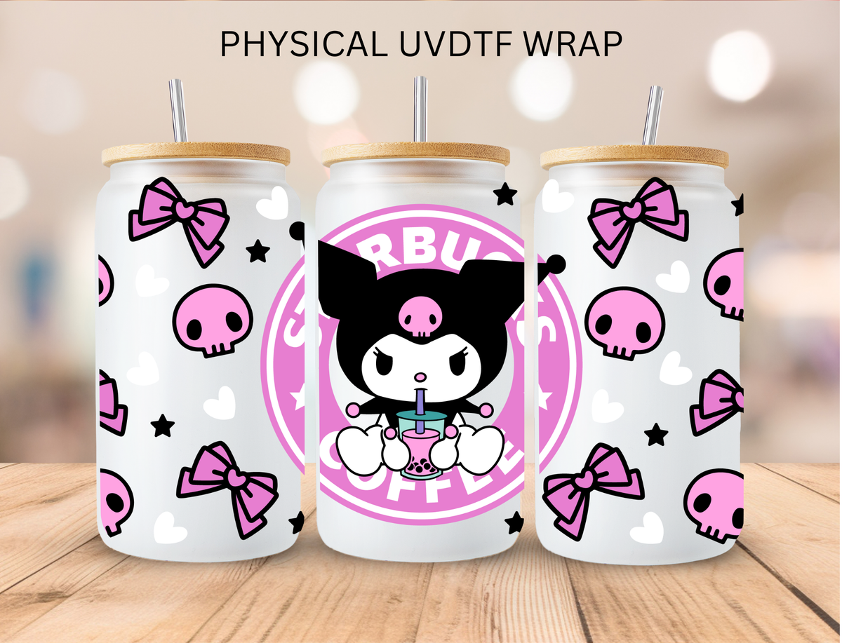 Pink Coffee Kurmoi - 16 oz / 20 oz Libby UV DTF