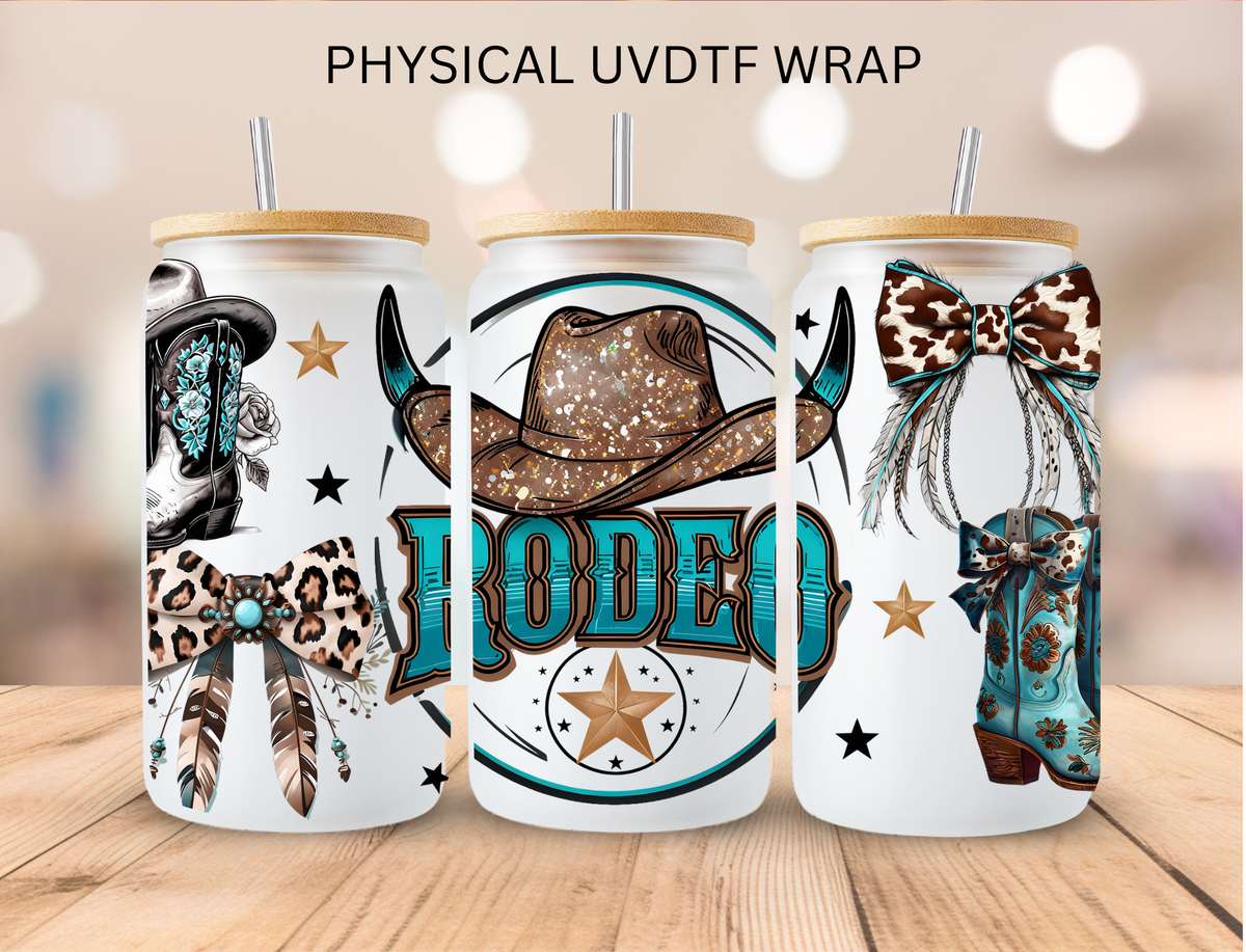 Western Rodeo Hat - 16 oz / 20 oz Libby UV DTF