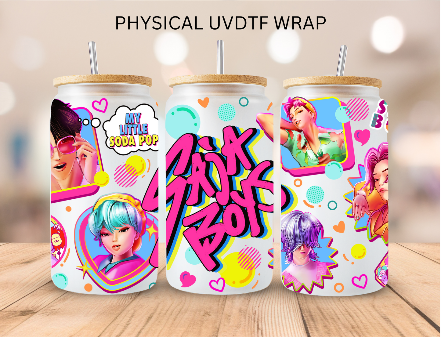 K POP Version 12 - 16 oz / 20 oz Libby UV DTF Wrap
