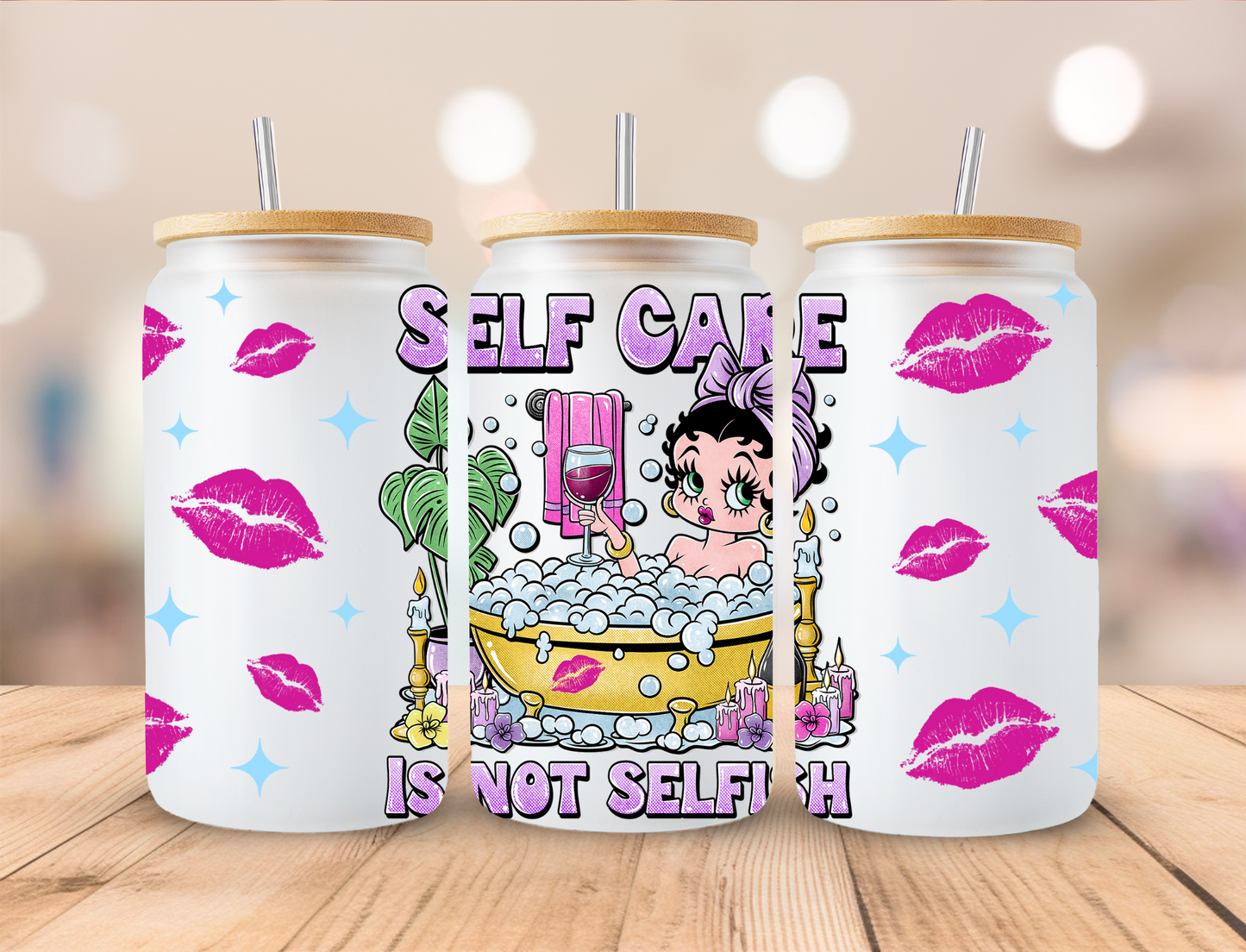 Boop Self Care - 16 oz / 20 oz Libby UV DTF Wrap