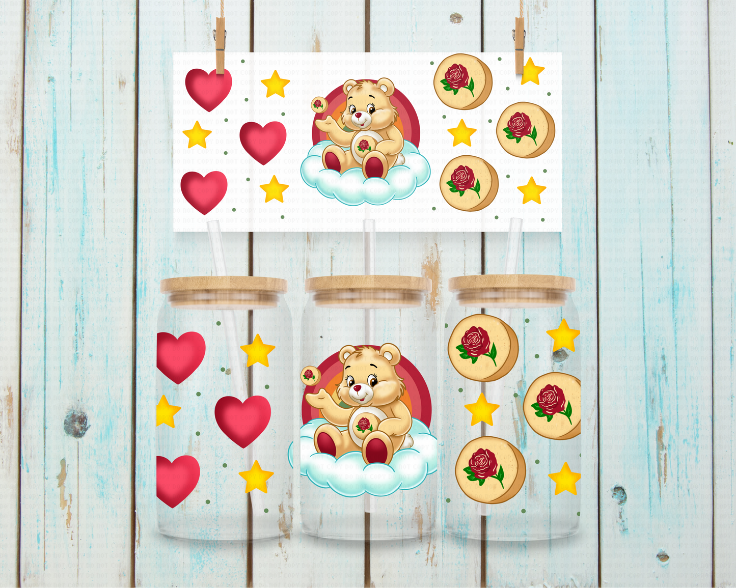 Mexican Mazapan Bears - 16 oz / 20 oz Libby UV DTF Wrap Lumiistell EXCLUSIVE