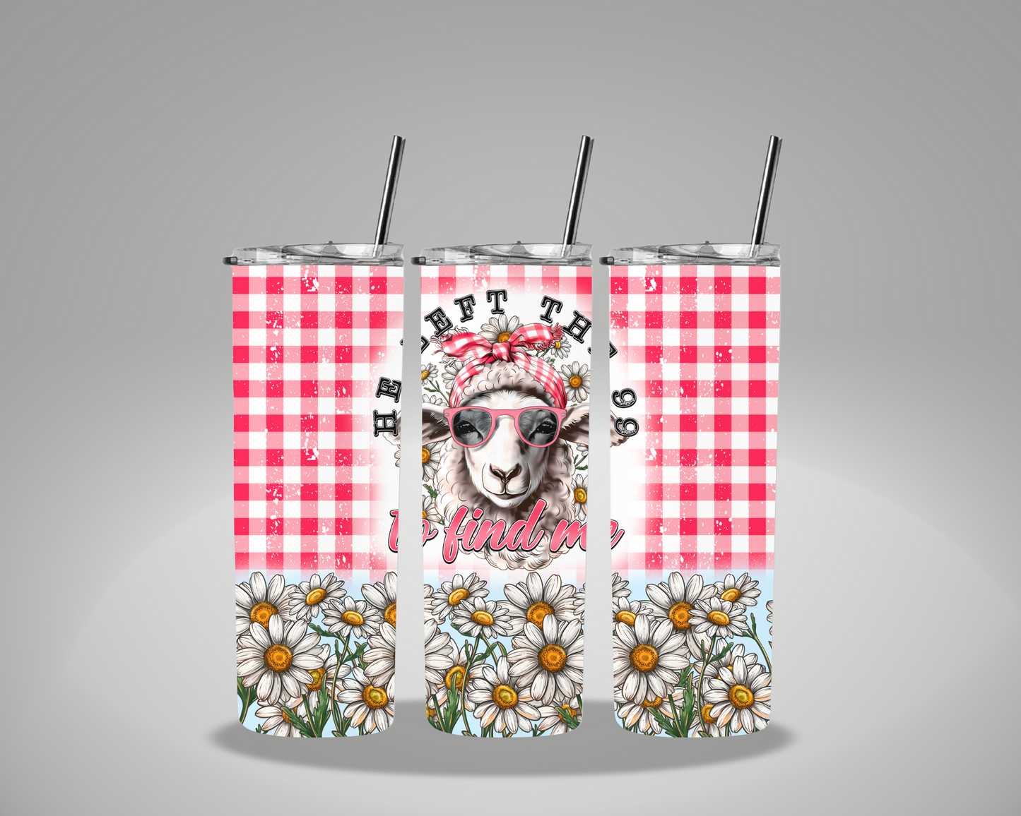 Faith He Left The 99 - 20oz Skinny Tumbler Wrap EEE EXCLUSIVE