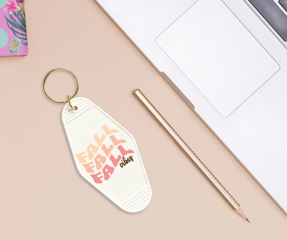 Pastel Fall Vibes - UVDTF Motel Keychain Set Of 6 RTS