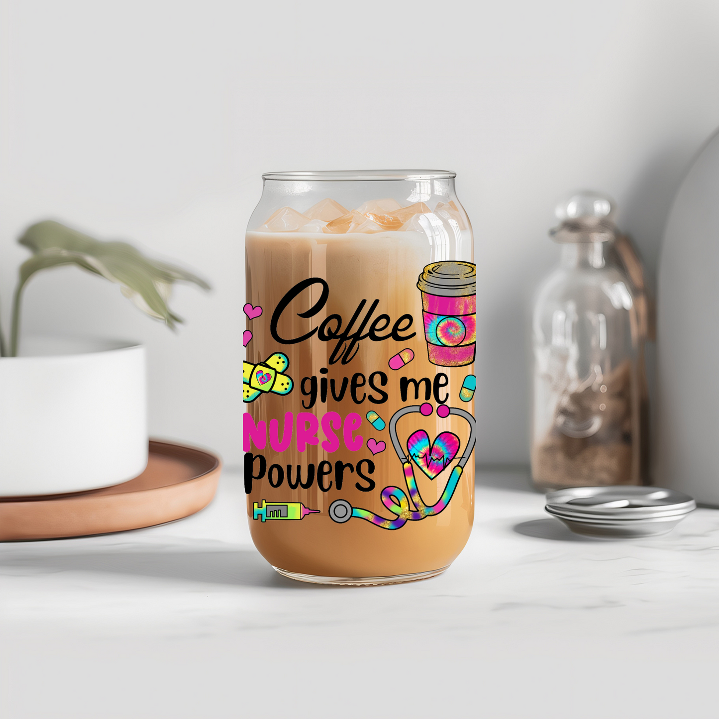 Coffee Gives Me Nurse Powers- UVDTF Decals