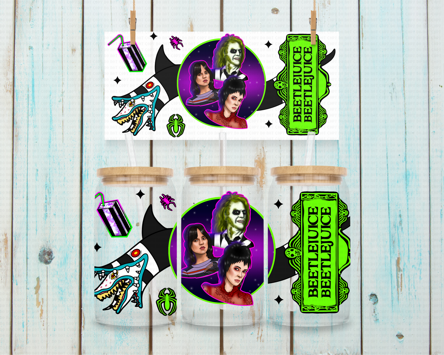 Beetle Villian - 16 oz / 20 oz Libby UV DTF Wrap