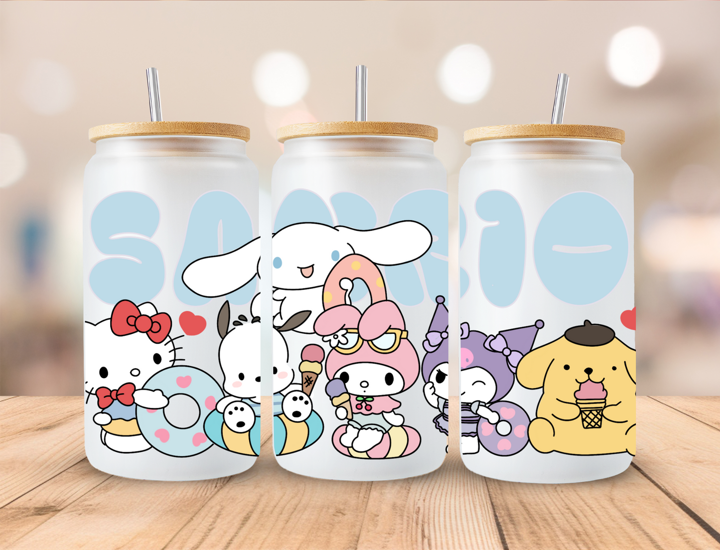 Sanrio Crew - 16 oz Libby UV DTF Wrap