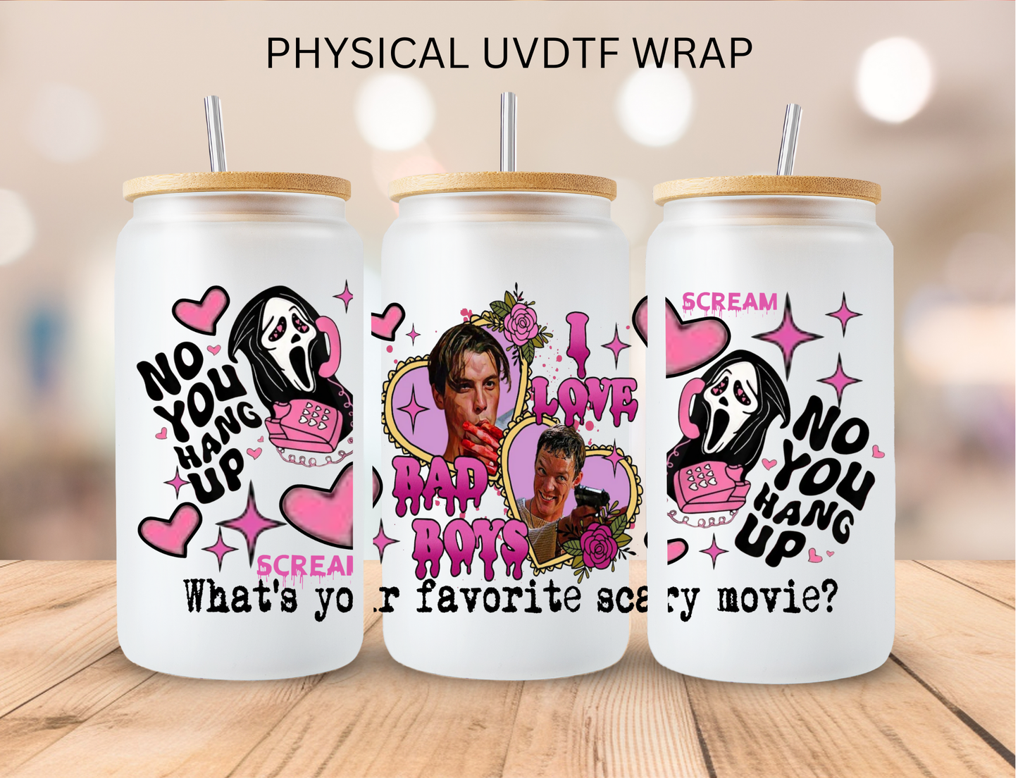 No You Hang Up Horror - 16 oz / 20 oz Libby UV DTF