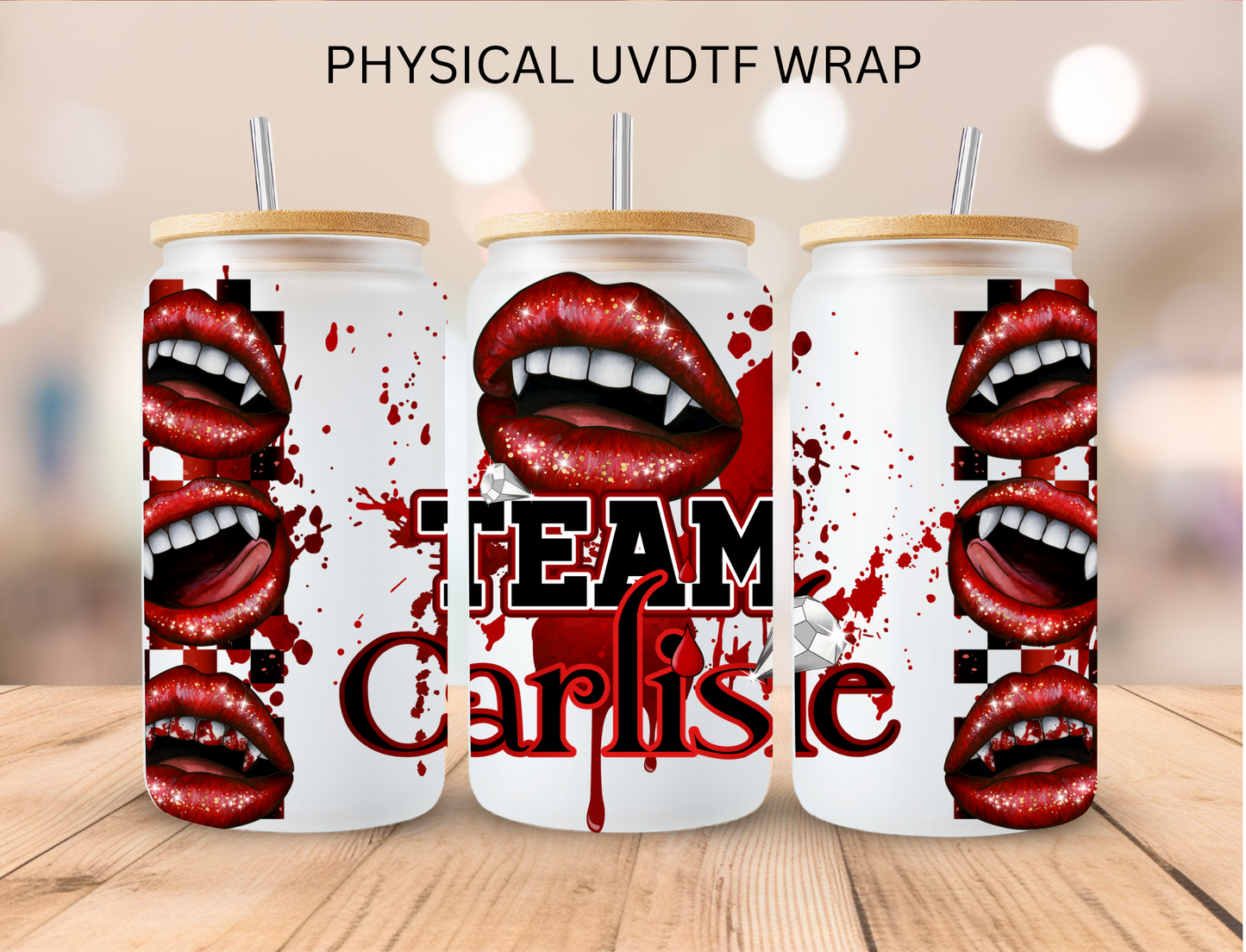 Vampire Team Carlisie - 16 oz / 20 oz Libby UV DTF Wrap