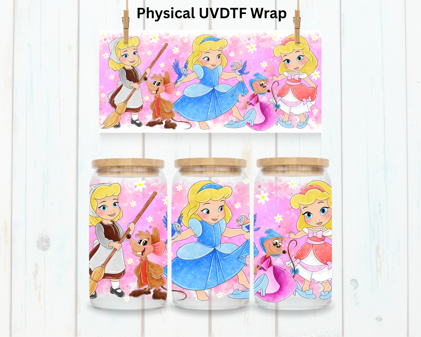 Cleaning Watercolor Princess - 16 oz / 20 oz Libby UV DTF (Copy)