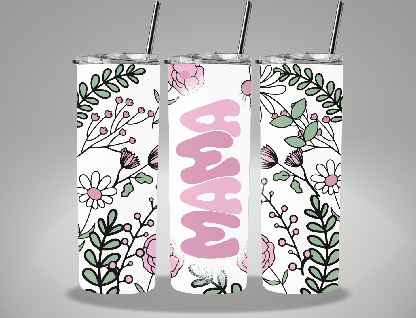 Mother's Day Purple Mama - 20oz Skinny Tumbler Wrap