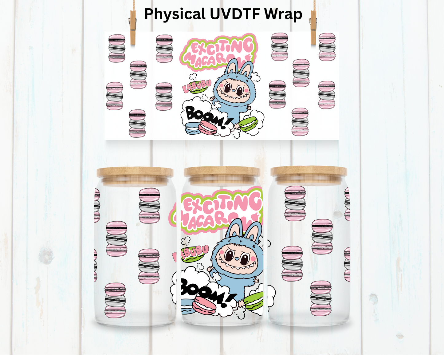 Macaroon LaBu Bear - 16 oz / 20 oz Libby UV DTF