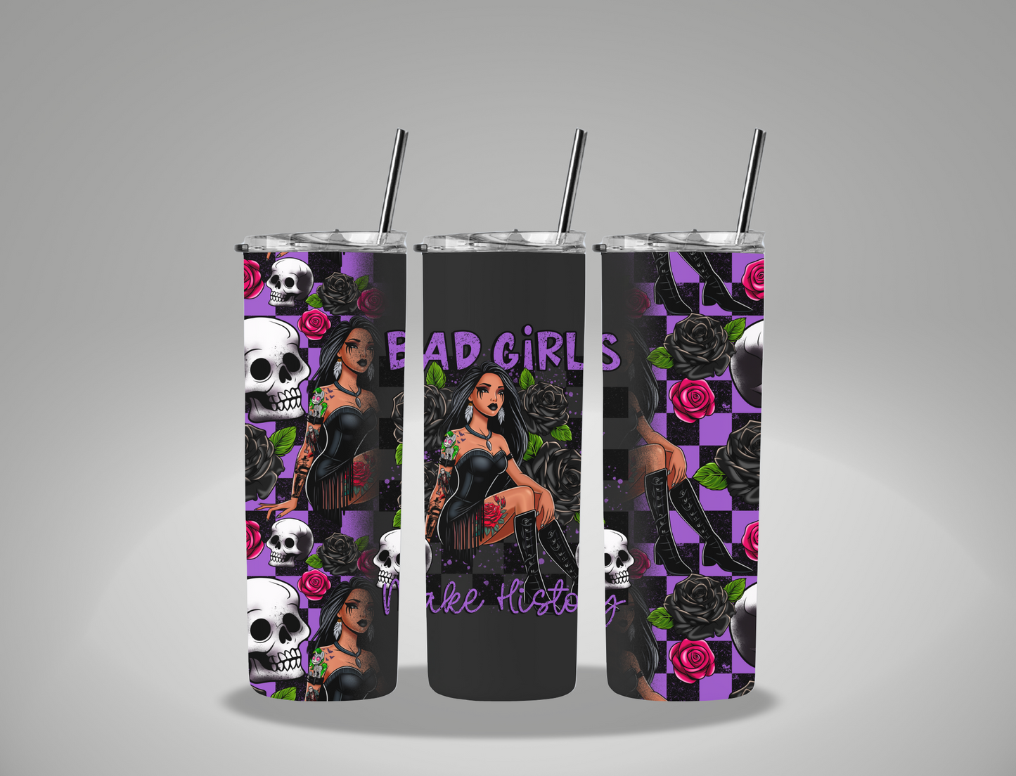 Bad Girls Collection Dark Indian Princess - 20oz Skinny Tumbler Wrap CSTAGE EXCLUSIVE