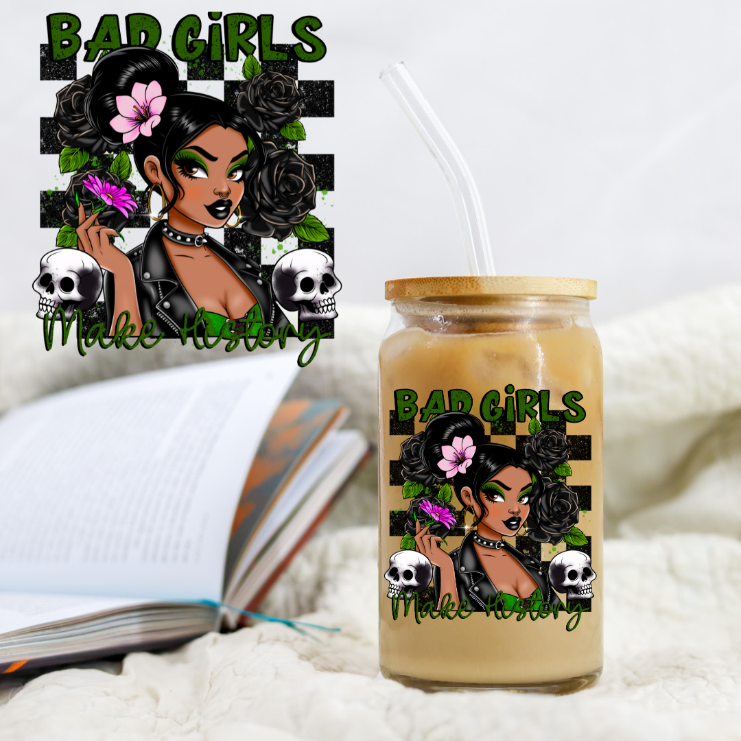 Bad Girl's Collection Checkered Frog Princess - UV DTF Libby Decal CSTAGE EXCLUSIVE