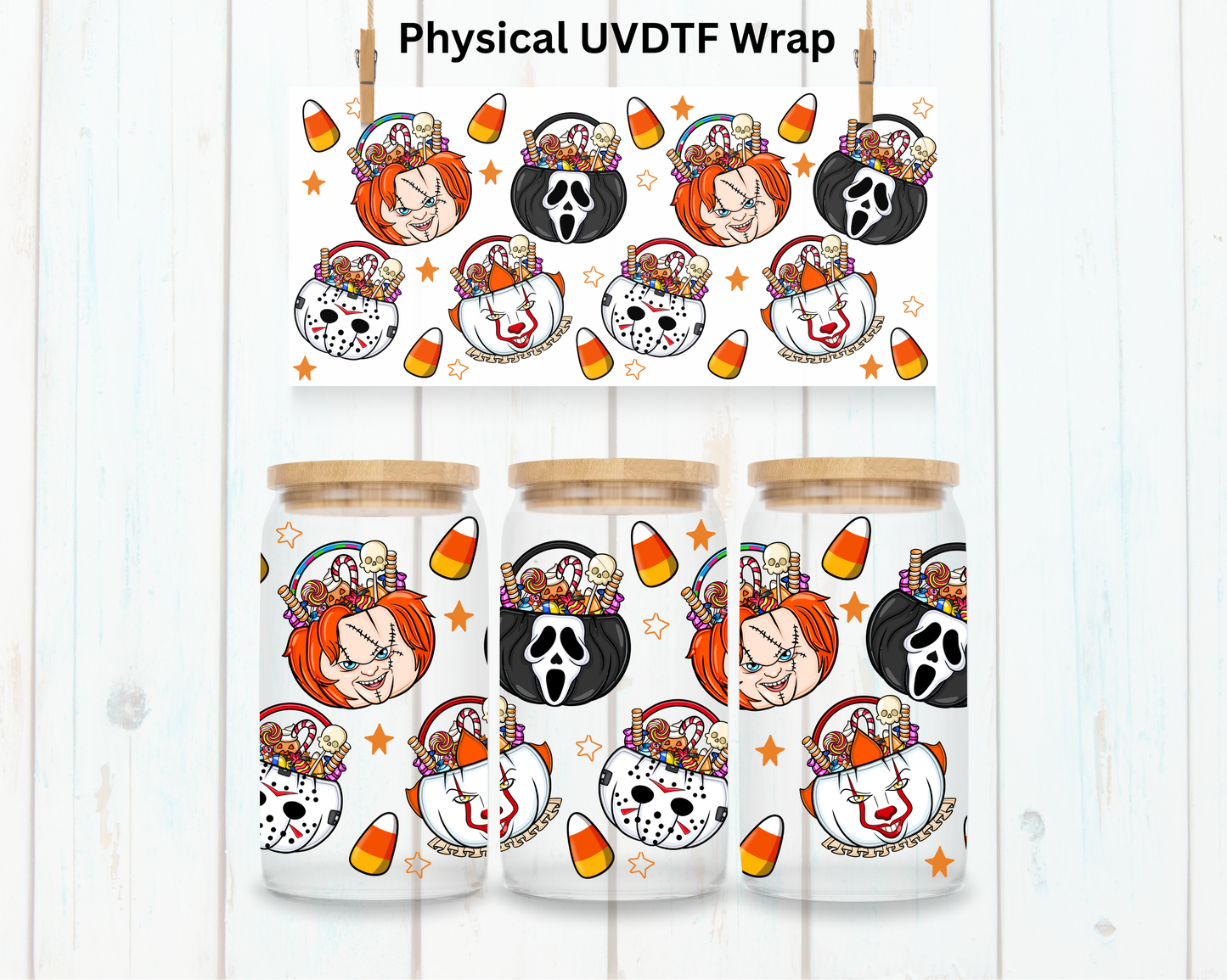 Horror Halloween Buckets - 16 oz / 20 oz Libby UV DTF