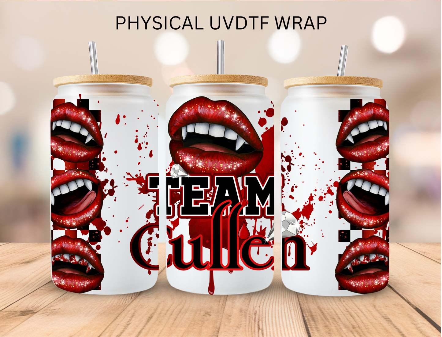 Vampire Team Cullen - 16 oz / 20 oz Libby UV DTF Wrap