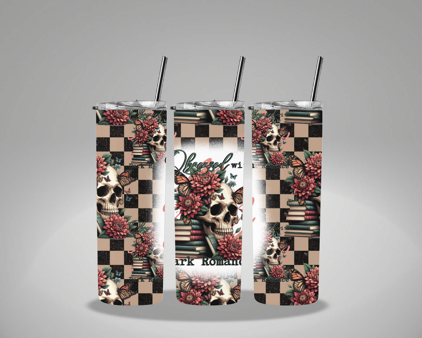 Obsessed With Romance Book - 20oz Skinny Tumbler Wrap CSTAGE EXCLUSIVE