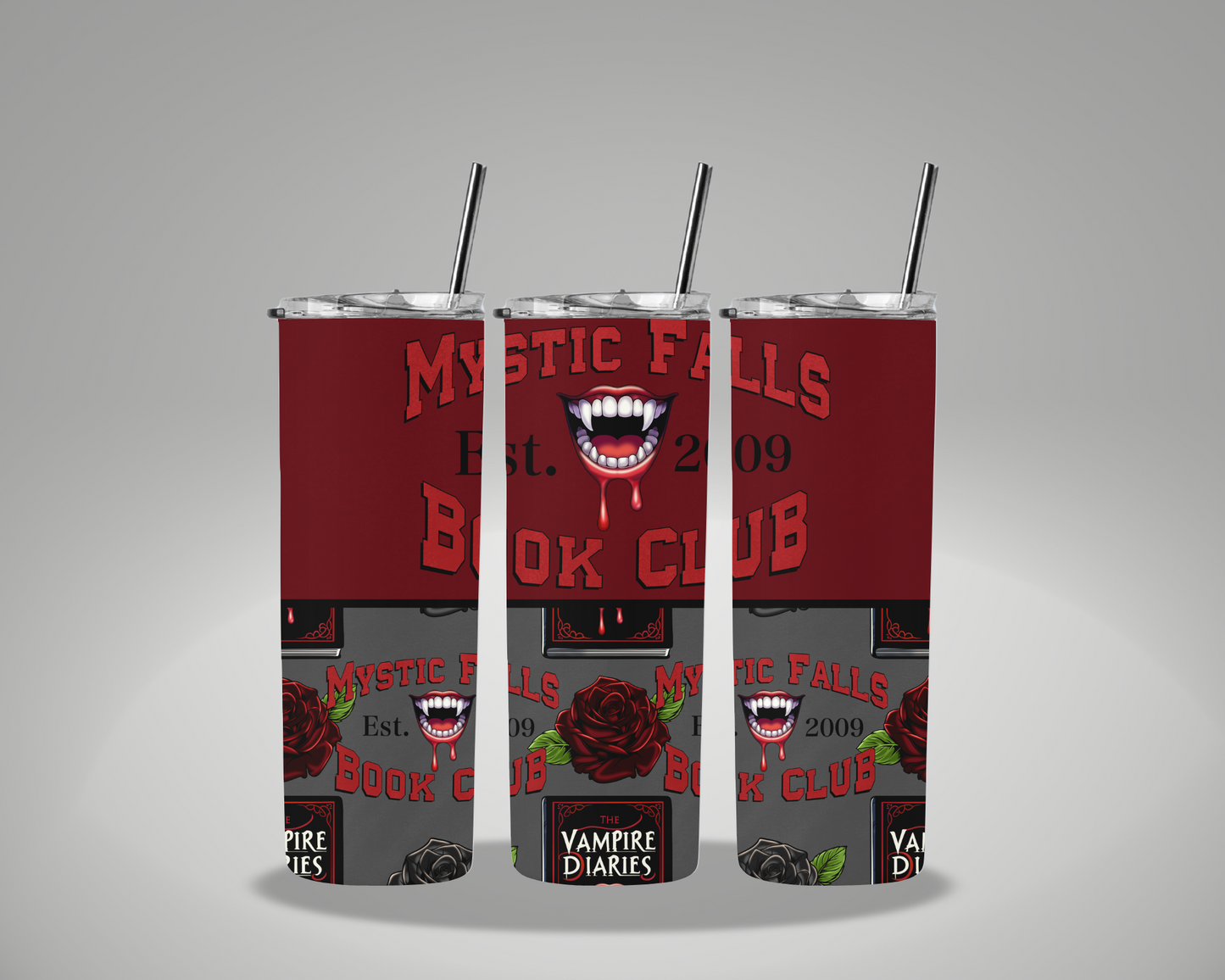 Mystic Falls Book Club - 20oz Skinny Tumbler Wrap CSTAGE EXCLUSIVE