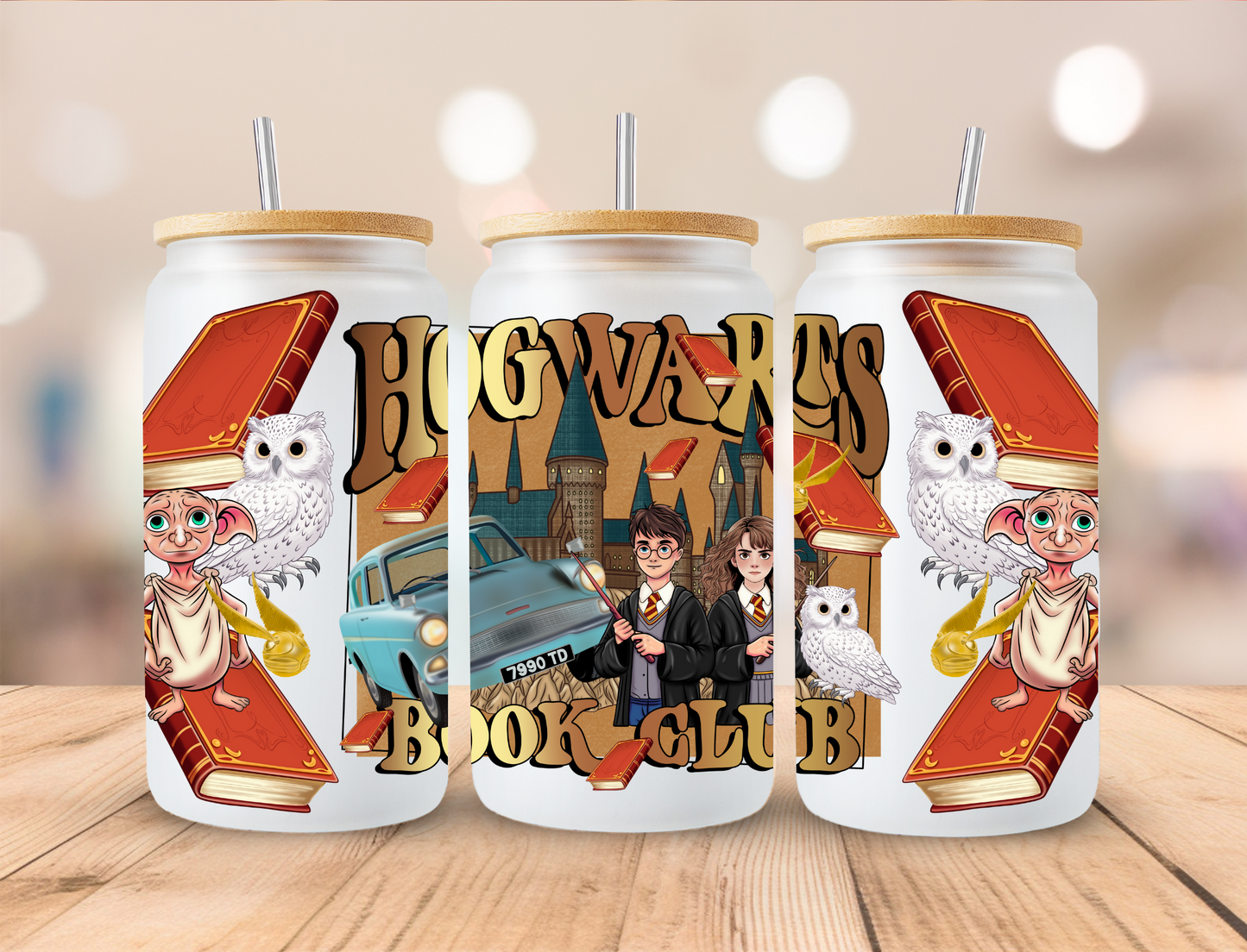 Hogwarts Book - 16 oz / 20 oz Libby UV DTF Wrap EXCLUSIVE DESIGN