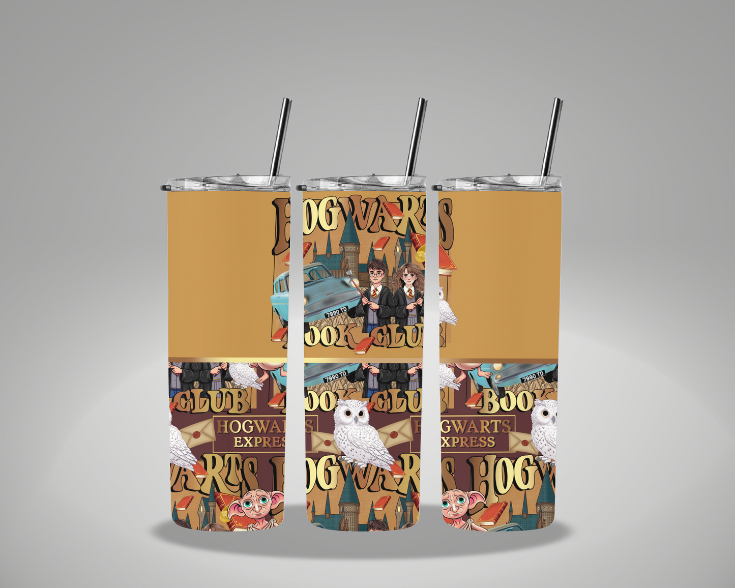 Hogwarts Book Club - 20oz Skinny Tumbler Wrap CSTAGE EXCLUSIVE