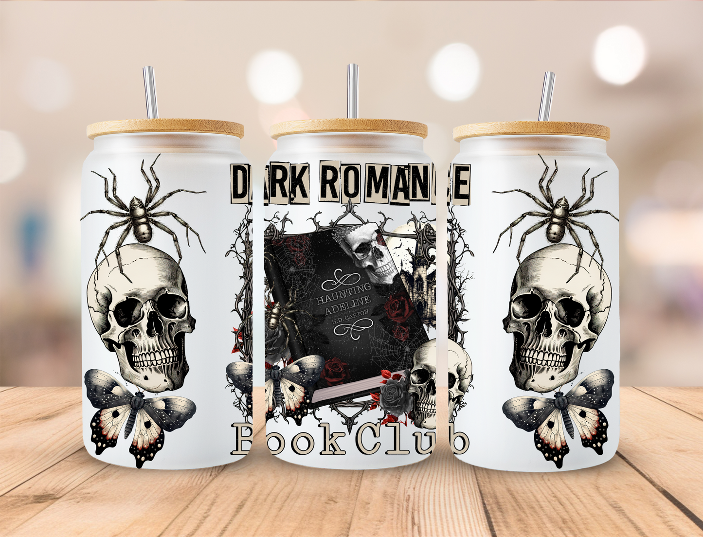 Dark Romance Book Club - 16 oz / 20 oz Libby UV DTF Wrap EXCLUSIVE DESIGN